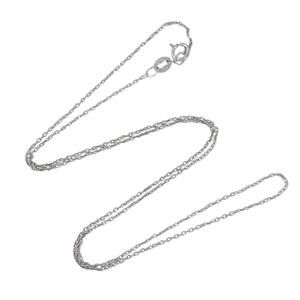 Estate Italy Sterling Silver 925 1.0mm Cable Link Chain Necklace 18"